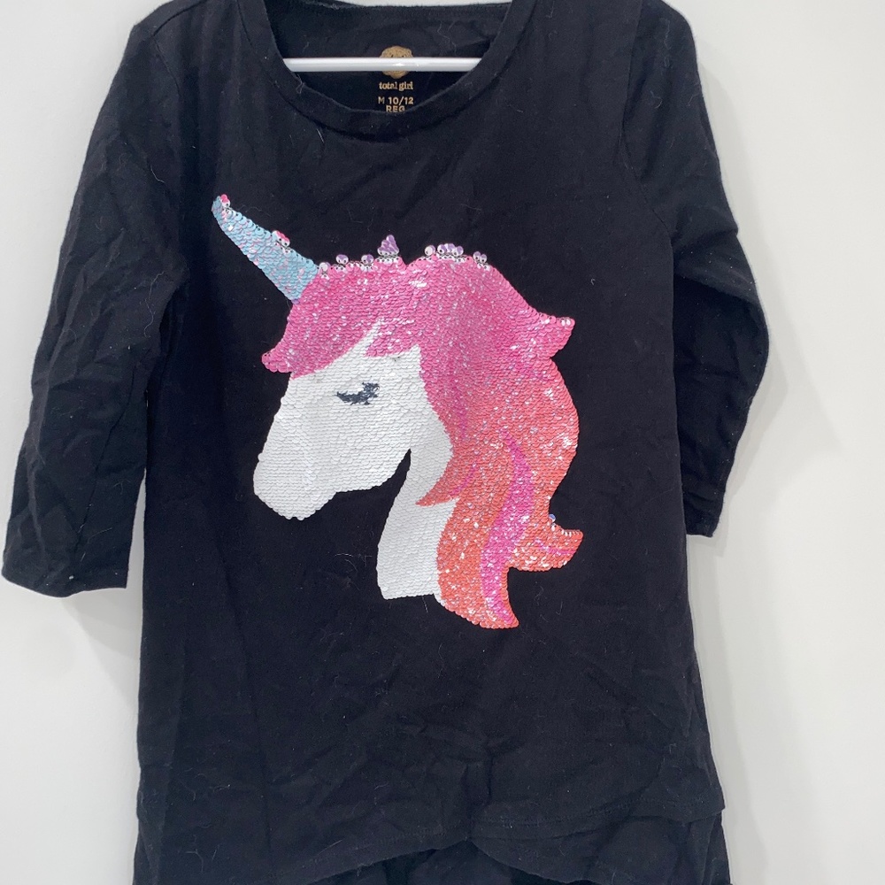 Cute unicorn total girl long sleeve T-shirt